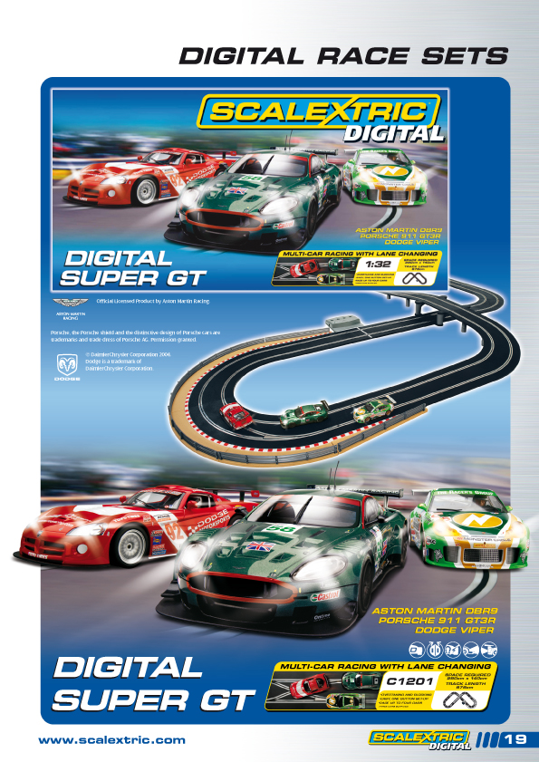 SCALEXTRIC digital digital set  super GT